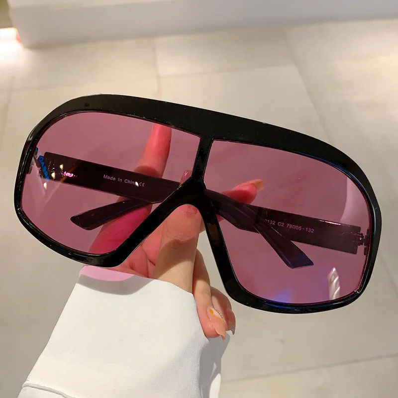 Heiße verkaufende Sonnenbrille mit großem Rahmen, lustig/Hip Hop/personalisierte UV400-Sonnenbrille, trendige Damen-Sonnenbrille