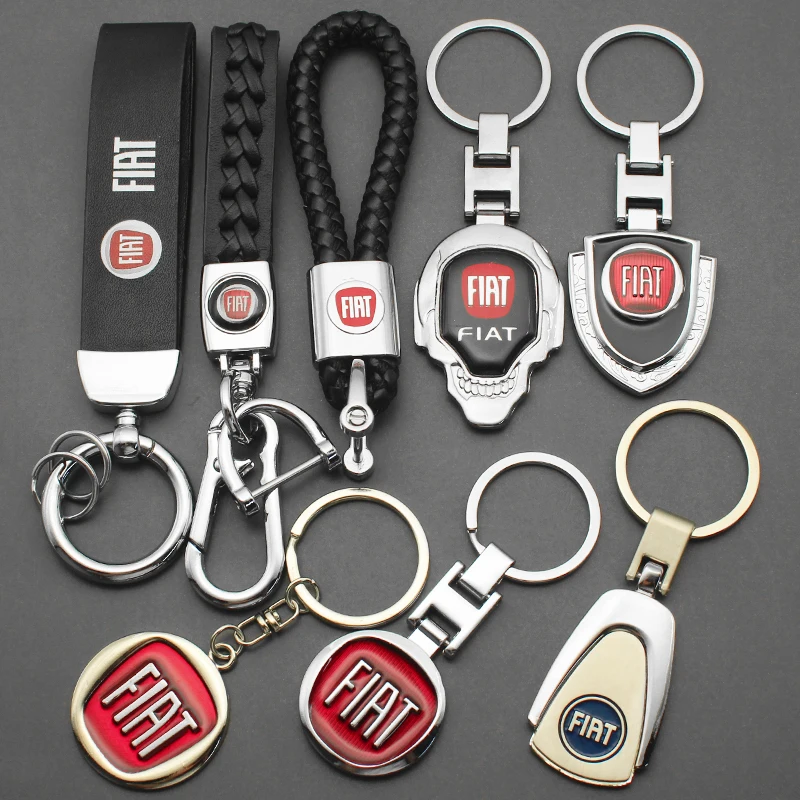 Car Logo Keychain Keyrings Key Holder Key-Bag Auto Accessories For Fiat Grande Punto 500 Abarth Tipo Panda Brave Stilo Palio