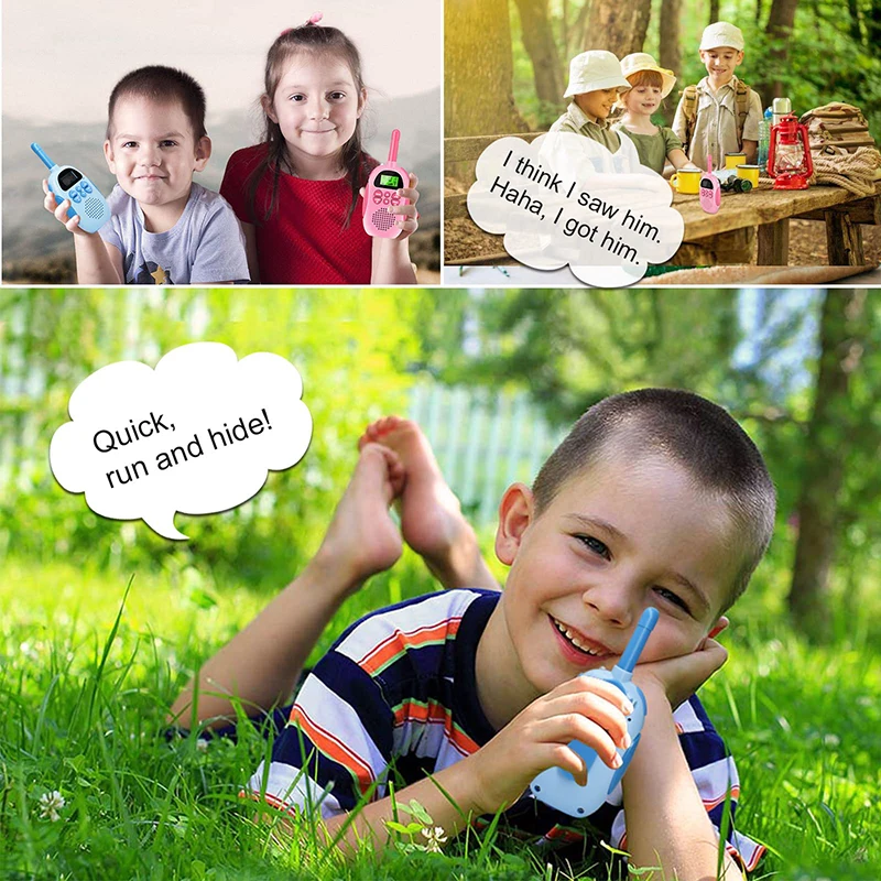 Juego de walkie-talkies para niños, juguetes, baterías recargables, 22 canales, radio bidireccional, remo de 3KM, 2 juegos