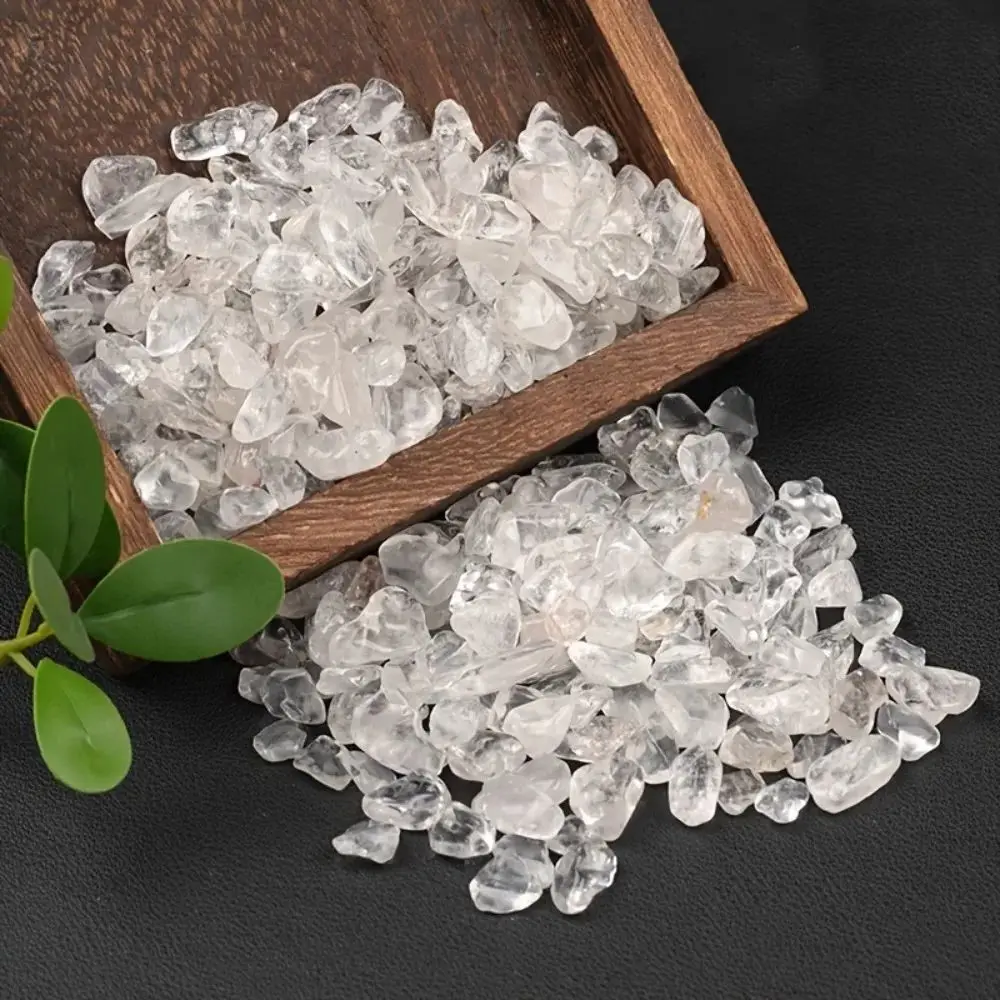 

Wholesale 200g White Crystal Crushed Stone Irregular Shaped Chakra Healing Reiki Quartz Crystals Gravel For Room Decor