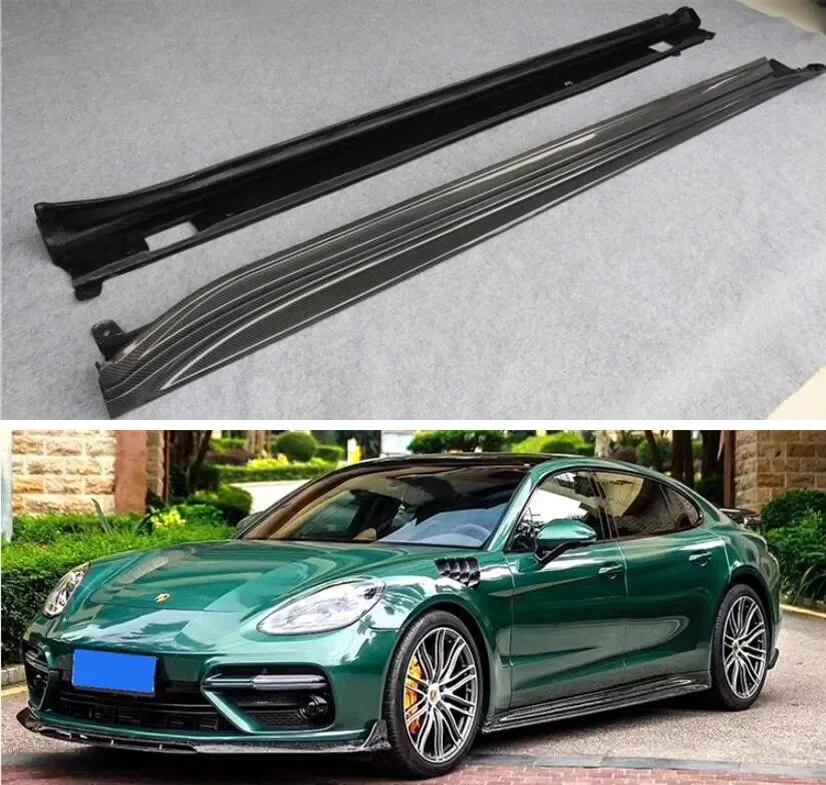 Carbon Fiber Forged Body Skirts For Porsche Panamera 971/971 Turbo 2017 2018 2019 2020 2021 Side Extension Body Skirts Kit Lip