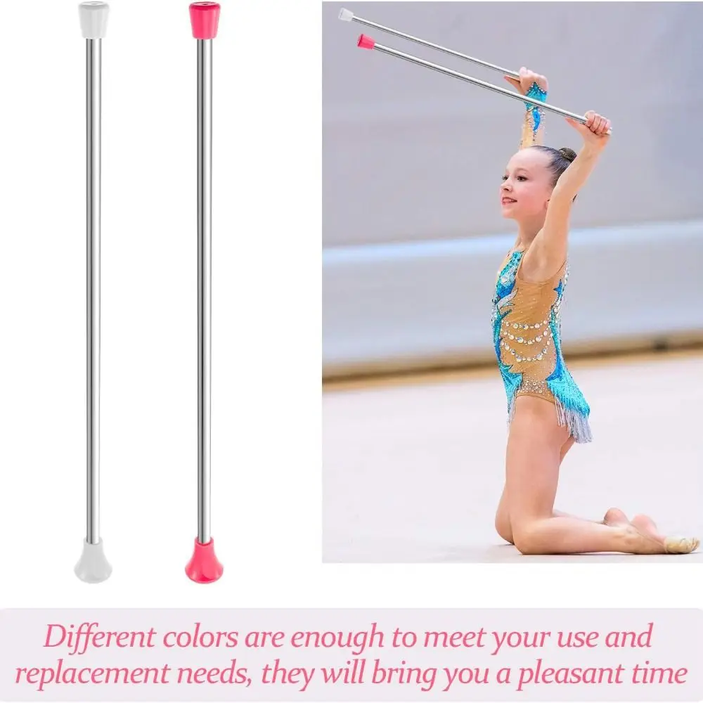 Random Color Stainless Steel Marching Baton Balanced Lightweight Dancer Wand Professional Ribbon Baton Performance Arts view 2