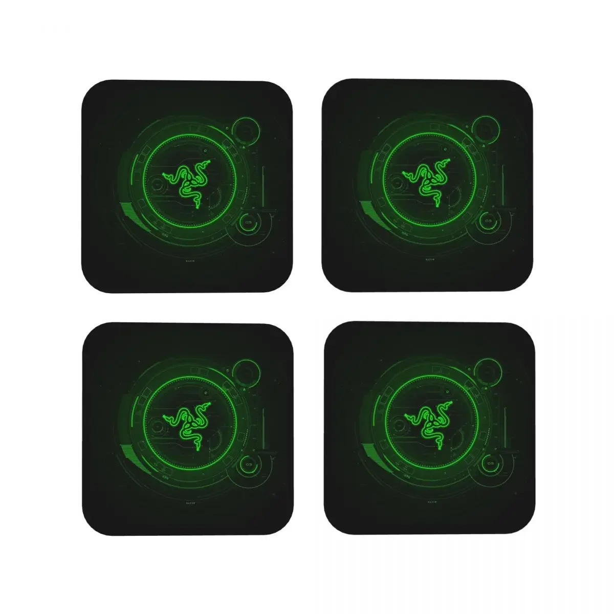 Razer Coasters Coasters Coffee Mats Leather Placemats Mug Tableware Decoration & Accessories Pads for Home Kitchen Dining Bar