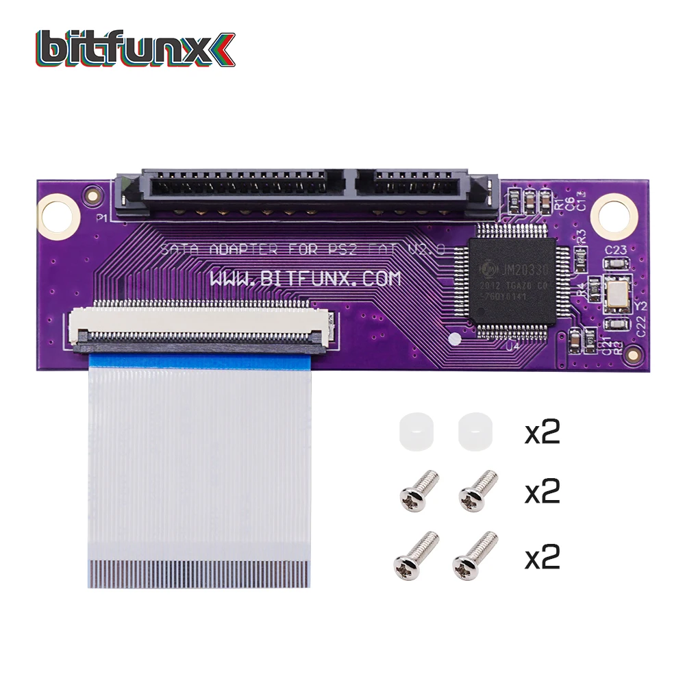 Bitfunx SATA-Adapter-Upgrade-Board für SONY Playstation 2 PS2 IDE Original-Netzwerkadapter
