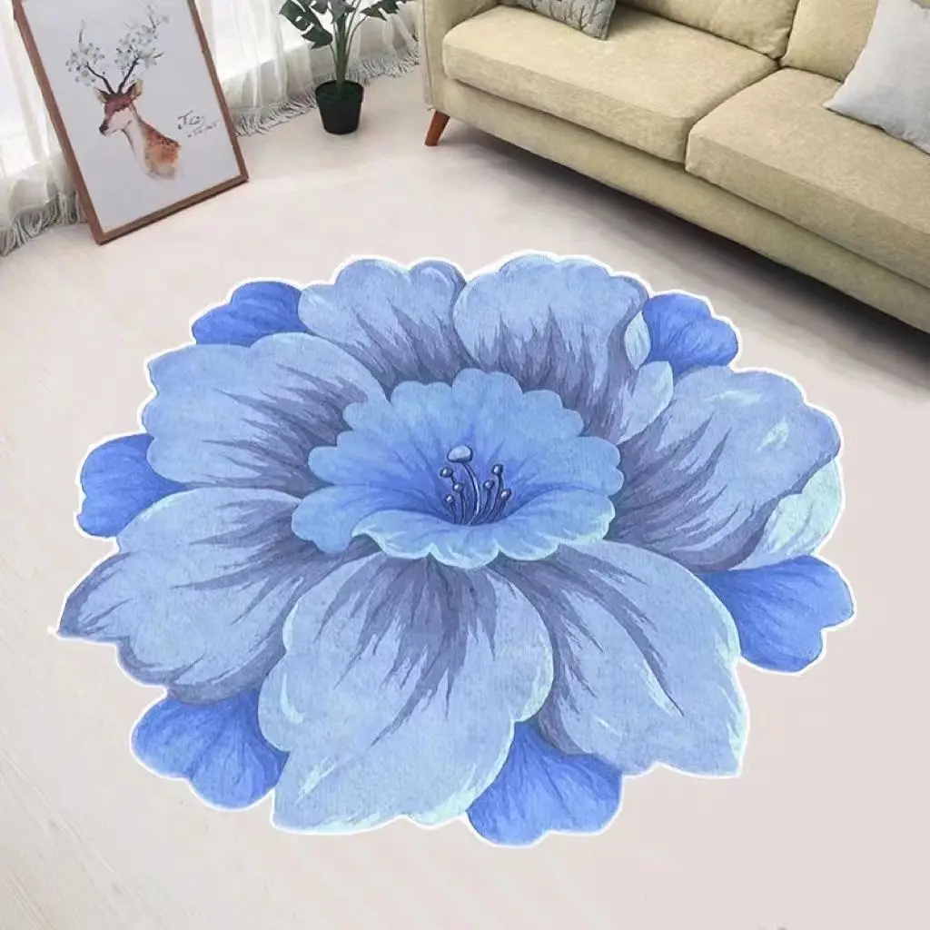 Modern Flower Carpet Living Room Decoration Home Large Area Rugs Bedroom Girl Room Decor Bedside Rug Anti-skid Entry Door Mat