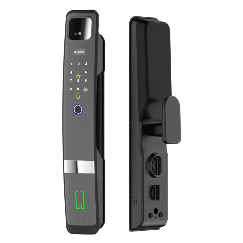 Face Recognition Smart Door Lock, WiFi Fingerprint Digital Door Lock, cartão de senha, Keyless