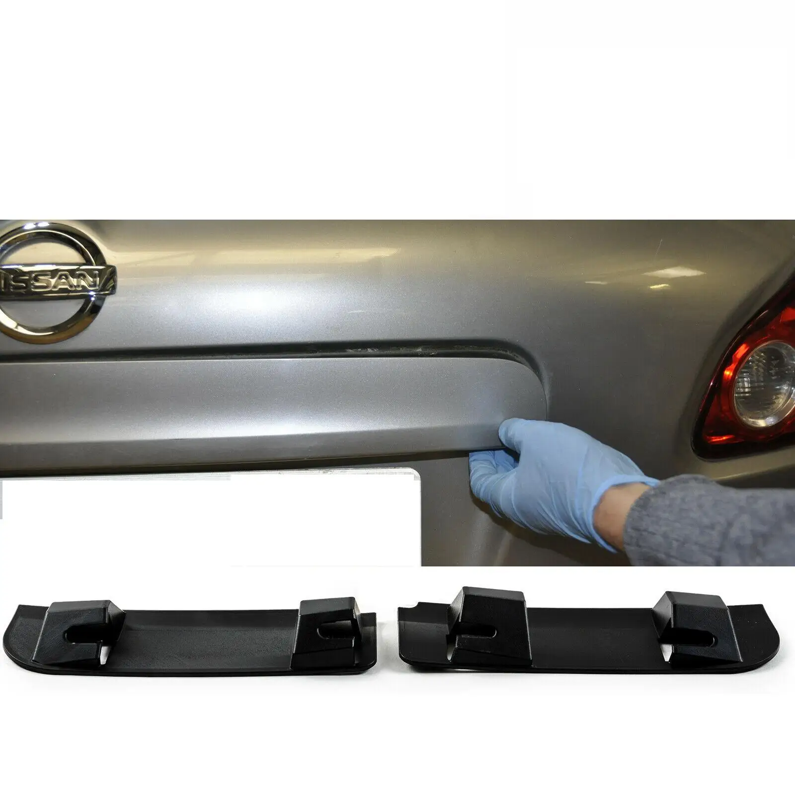 

2pcs Tailgate Boot Handle For Nissan Qashqai Tailgate Boot Handle Repair Snapped Clip Kit Black Plastic Rear Door Handle