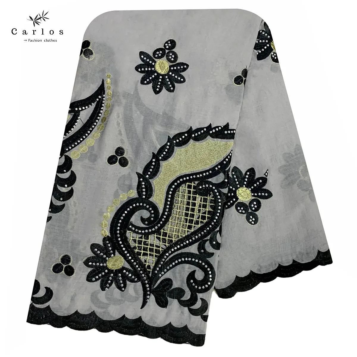 2022 Latest Hot Sales 100% Cotton Big Size Scarf African Women Hijab Scarf Hollow Out Embrodiery Muslim Scarf On Wholesale Price