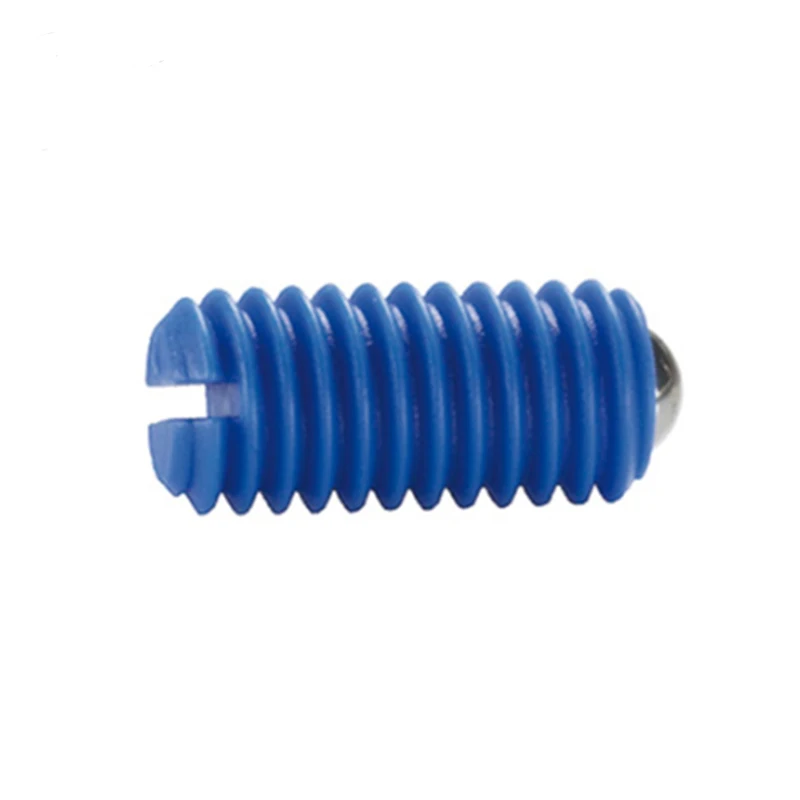 

ZBP8 Blue Plastic Ball Plungers Slot HeadPositioning Beads Screw Ball Point Spring Plungers