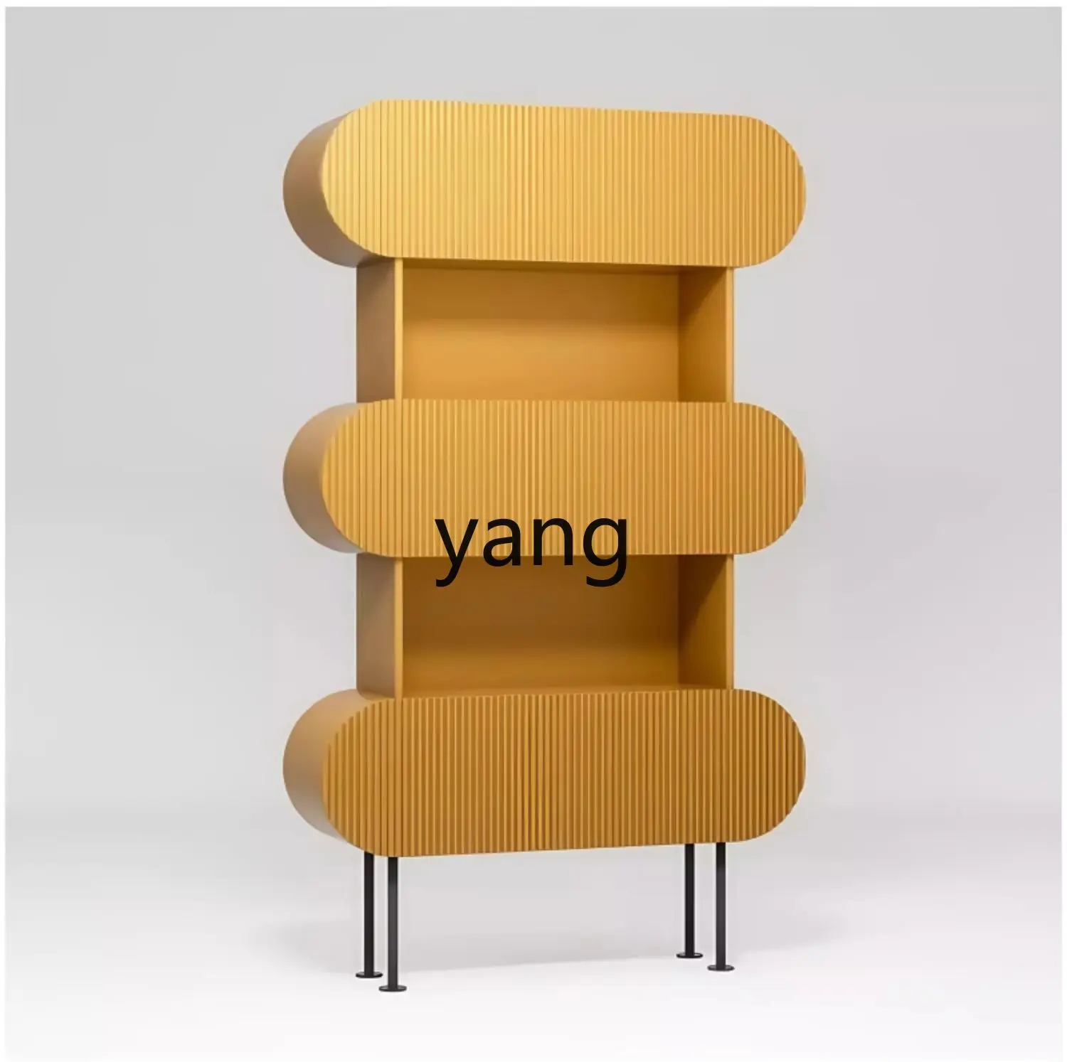 LTT Nordic paint bookshelf solid wood bookcase modern simple floor entrance storage display cabinet