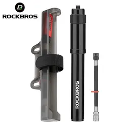 ROCKBROS Portable Bike Pump Aluminum Alloy 260PSI Air Inflator Pump AV FV Motorcycle Ball MTB Road Cycling Tire Bicycle Pump