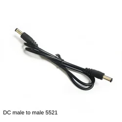 DC Power Plug 5.5 X 2.1mm Male To 5.5 X 2.1mm Male CCTV Adapter Connector Cable Extension Cords  5521 Double Male Head