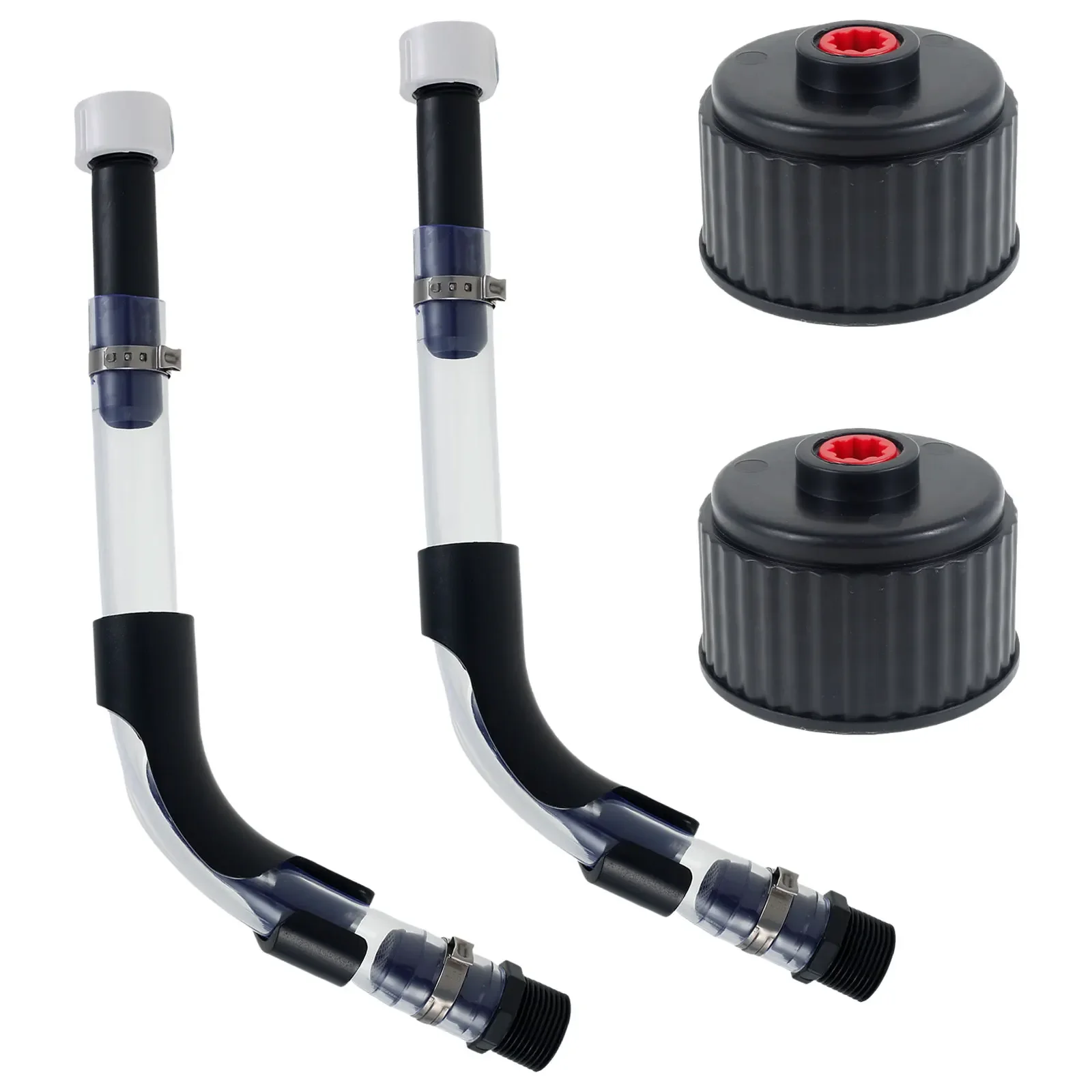 

2Pcs Racing Fuel Filler Jug Hose 14 Inch Transparent PVC Gas Can Hose with Hose Benders Universal Racing Fuel Filler Hose Fuels