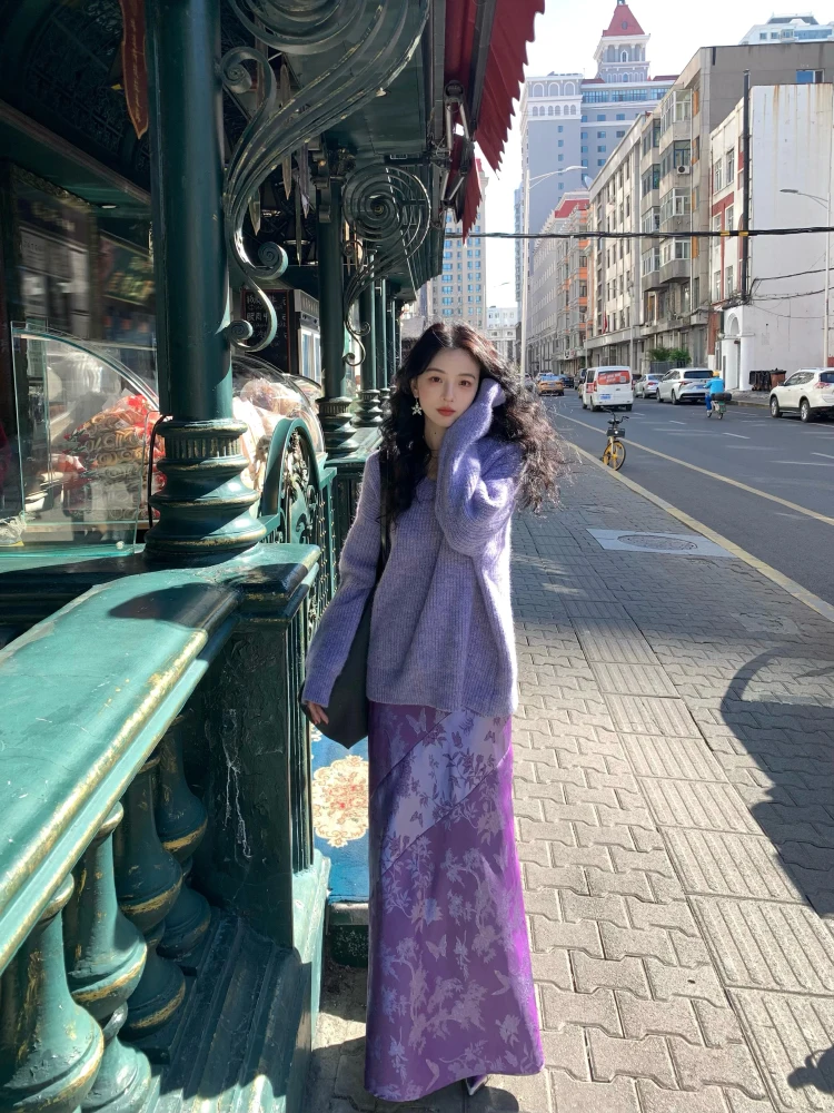 

Юбка с высокой талией и цветочным принтом в ретро-стиле, весенняя коллекция, Гонконг, А-силуэт, из смесового полиэстера, женская