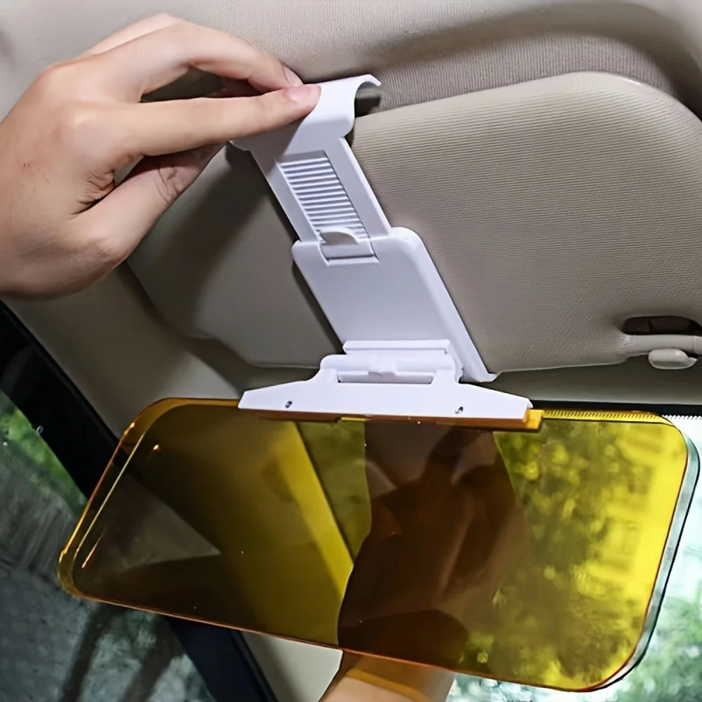 1pc Fit Car Sun Visor - Anti-Glare & High Beam Protection, Day/Night Dual Use, Durable ABS Material