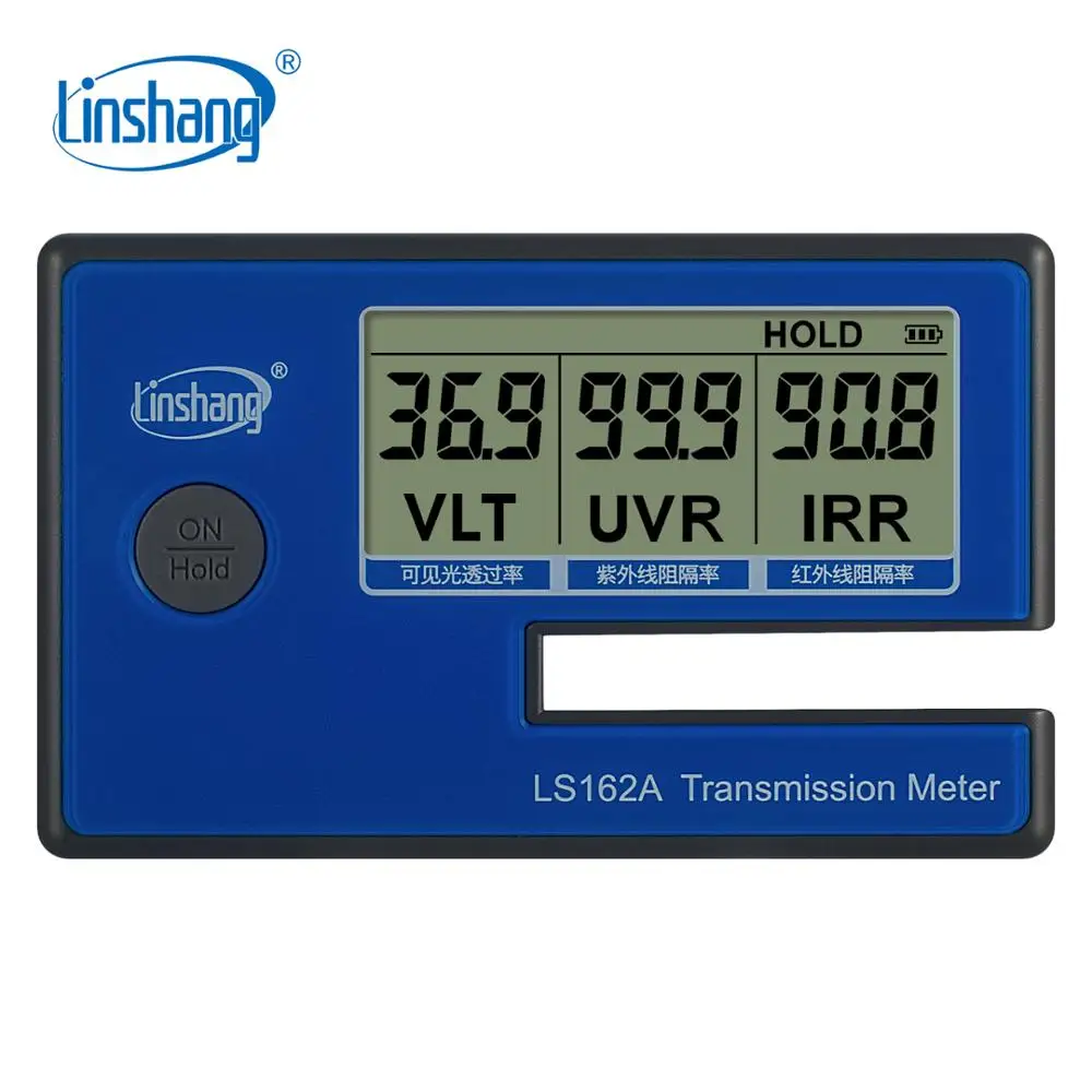 

Linshang Handheld Window Film Transmission Meter with 1400nm IR Rejection UV Blocking Rate Visible Light Transmittance LS162A