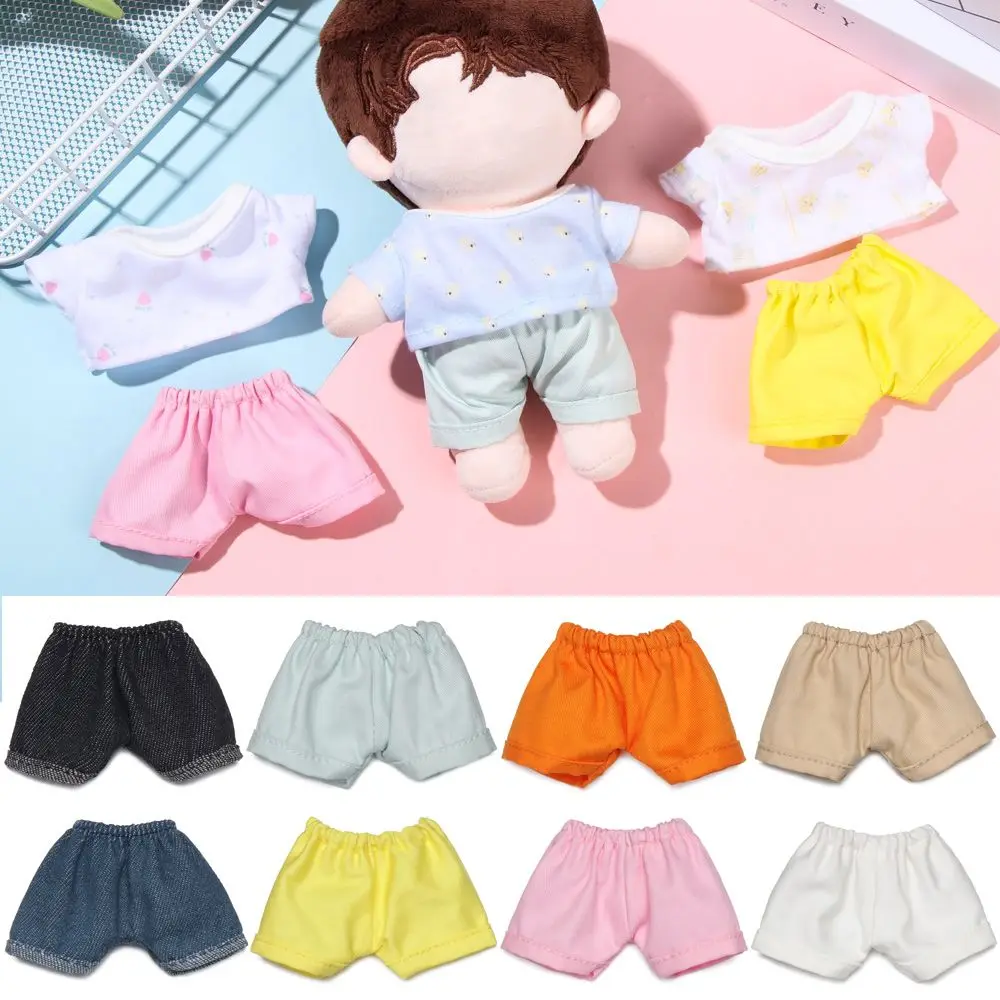 20Cm Pop Kleding Strepen Korte Mouwen T-shirt Kleine Broek Pop Outfit Spelen Huis Veranderende Dressing Spel Diy Pop Accessoires