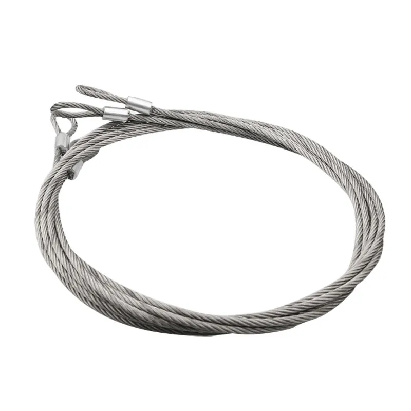 Imagen 4: Cuerda de acero inoxidable 304 con extremos compactados con fundas de aluminio, cuerda para colgar luces de escenario, cuerda de seguridad para lámparas colgantes
