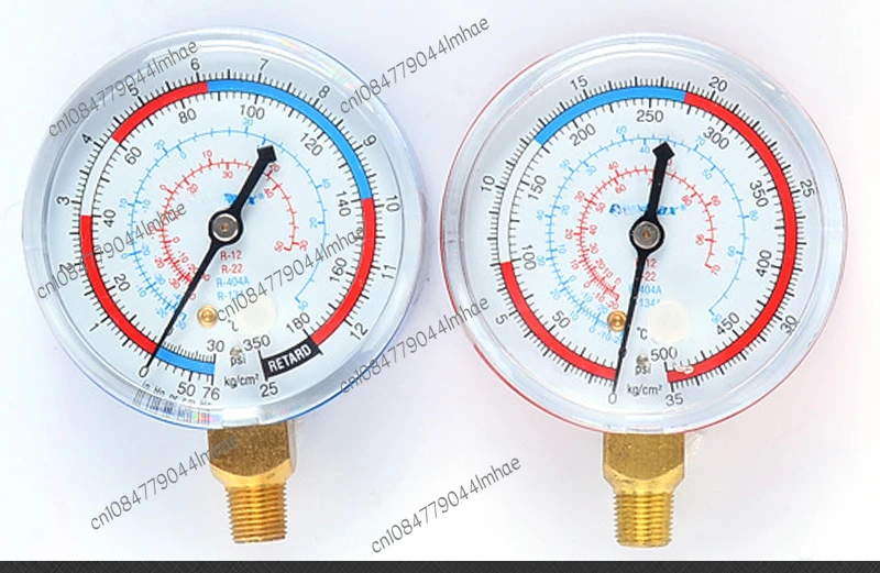 Snow gauge head, high and low pressure single refrigerant gauge, R410 high and low pressure single meter