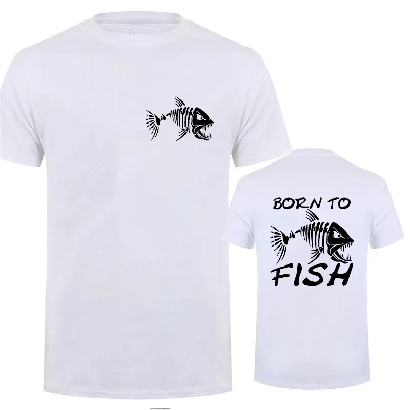 Born To Fish Funny Shirt Fashion Fisherman T-shirts Short Sleeve Funny Fishing Lover Tshirts Casual Summer Men\'s Street T-shirt