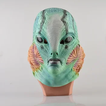 Hellboy Mask Latex Headgear Face Head Abe Sapien Mask Anung Un Rama Hellboy: Rise of the Blood Queen Cospaly Mask 