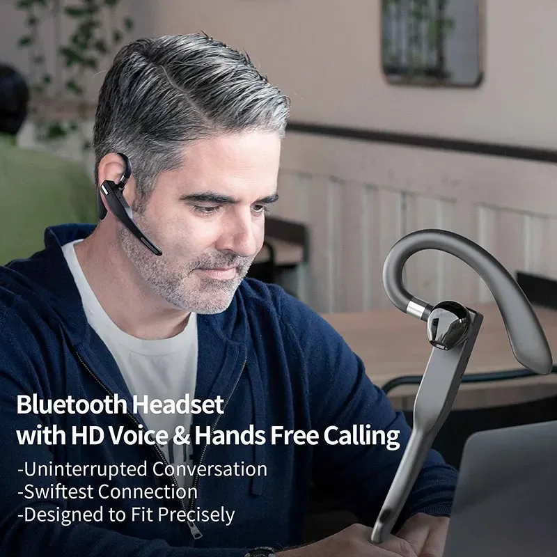 سماعات بلوتوث لاسلكية مع ميكروفون سماعة ENC إلغاء الضوضاء يدوي يتحدث سماعة القيادة الأذنية الأعمال