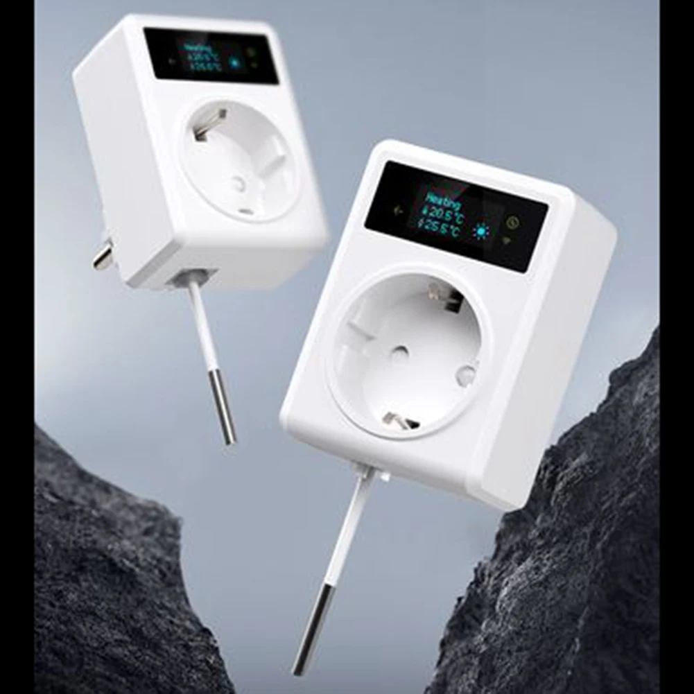 

Умная розетка для контроля температуры с голосовым управлением и управлением через приложение для домашнего комфорта, энергосберегающий таймер для обогревателей, кондиционеров