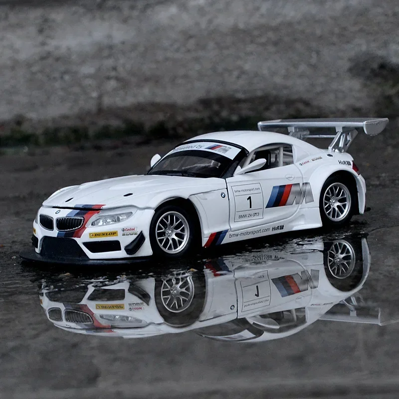 

Модель гоночного автомобиля Z4 GT3 из сплава, масштаб 1:24, литая под давлением, металлическая модель, имитация, детские подарки