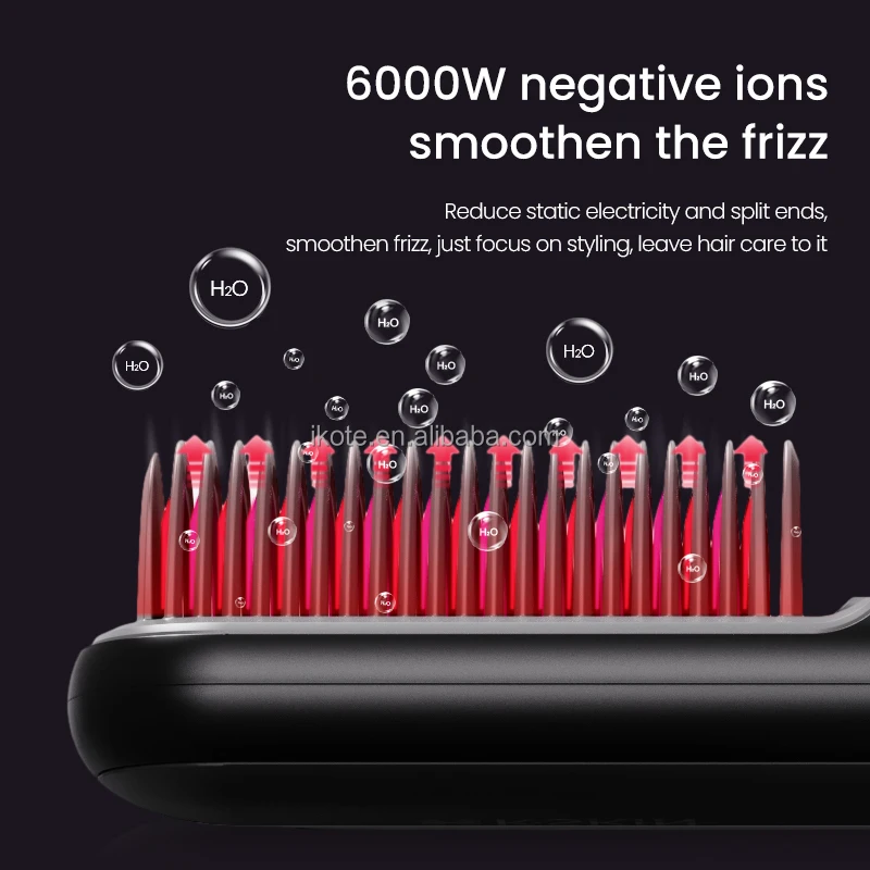 فرشاة تمليس الشعر متعددة الوظائف المحمولة الاحترافية سريعة التسخين للسفر، مشط متين منزلي