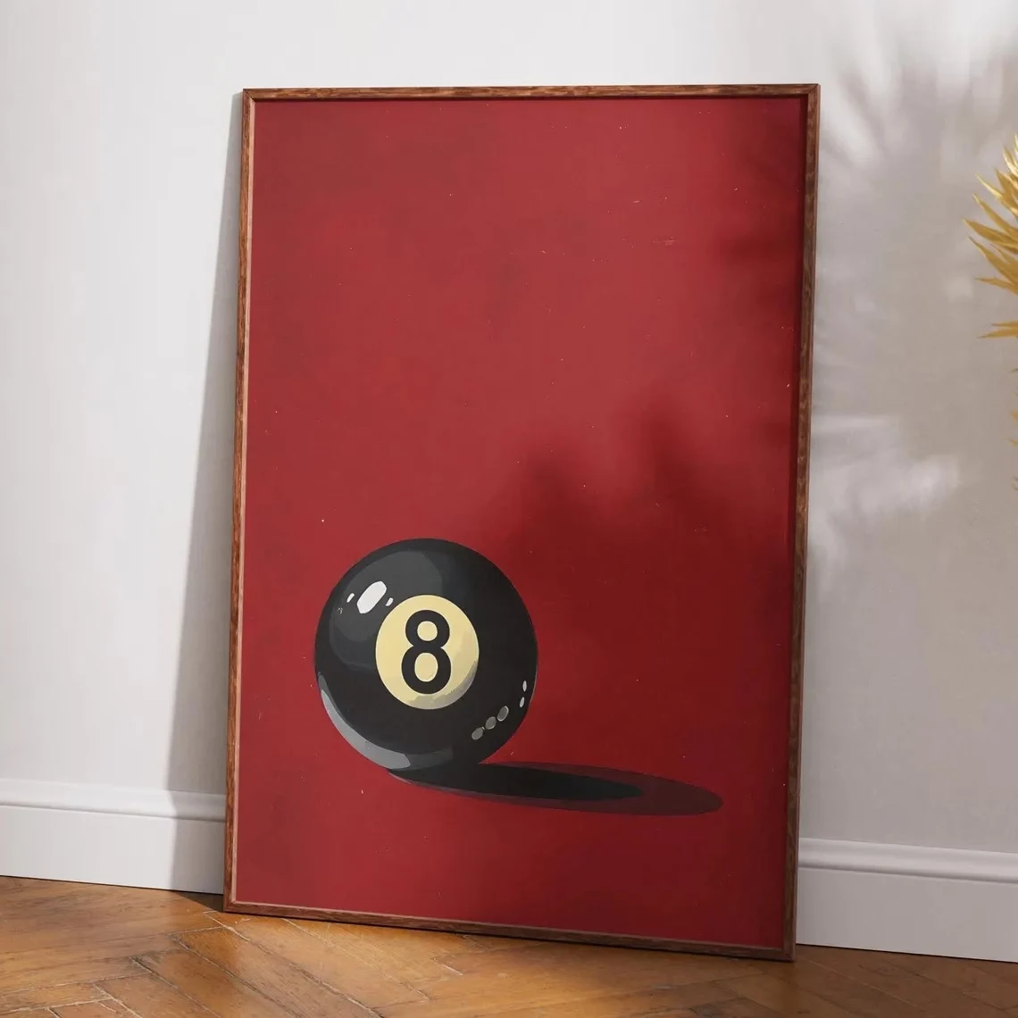 Retro-Style Featuring A Lucky 8 Ball Pool Ball Wall Art Print Canvas Painting Poster Picture For Living Room,Bedroom Home Decor image 2