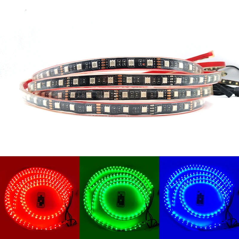 12V Chasing Running App Control LED RGB Flow Car Under Glow Atmosphere Welcome Light