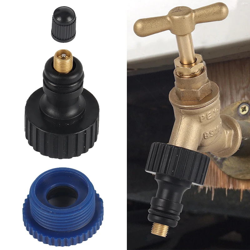 Kit valvola di scarico invernale per roulotte e capannoni, adatto per filettatura in plastica da 3/4" e 1/2", adattatore per connettore rubinetto ad accoppiamento rapido statico