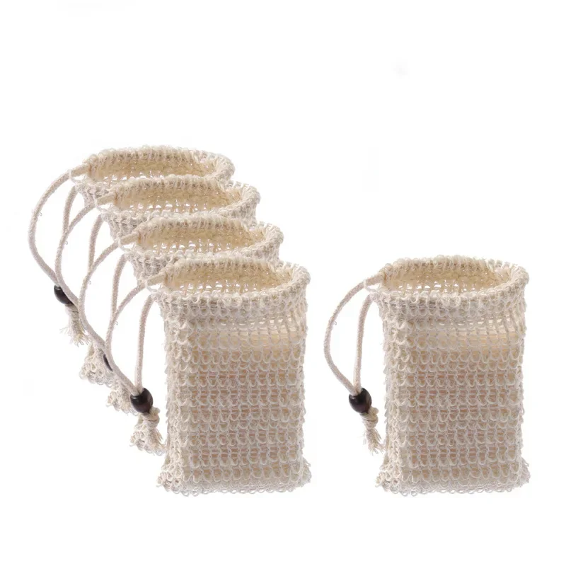 30pcs Exfoliating Natural Sisal Soap Bag Pouch Soap Saver Foaming net Shower Bath Scraps Save Soaps Natural Fiber Soap Bags image 6
