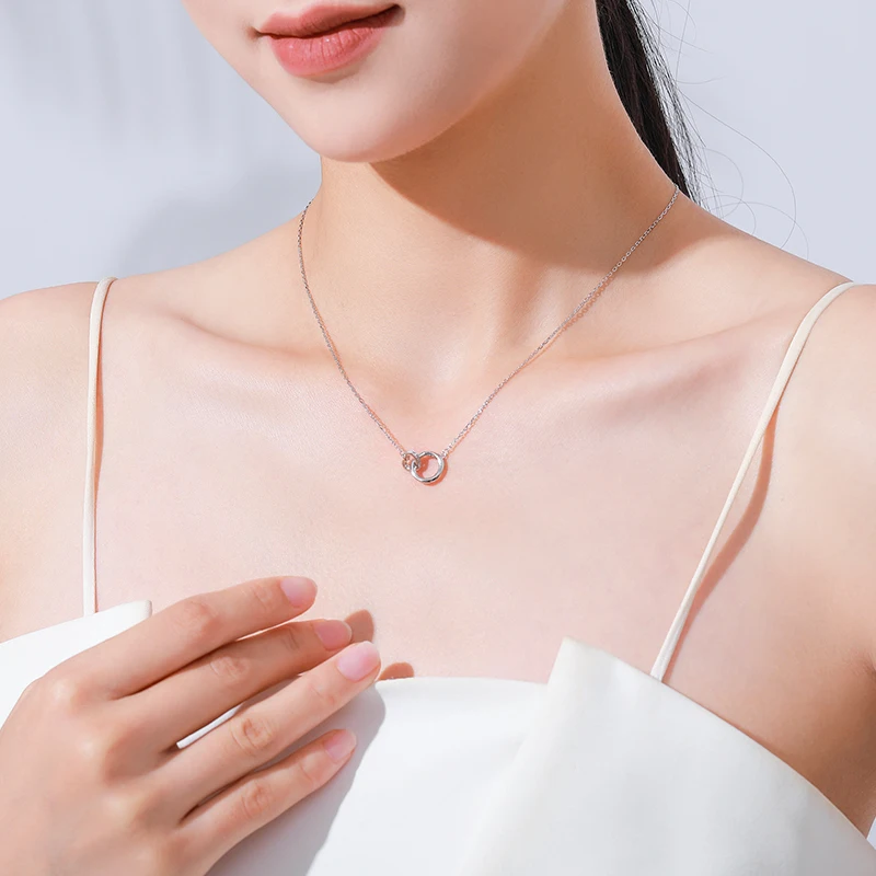 Ailmay 925 Sterling Silver Sparkling Clear CZ Romantic Heart Lock Design Pendant Necklace For Women Fine Jewelry Wedding Gift