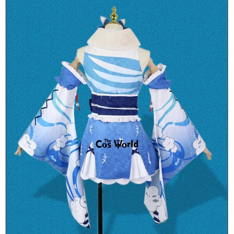 الظاهري YouTuber VTuber Hololive Gawr Gura السنة الجديدة كيمونو ملابس أنيمي تأثيري ازياء #5