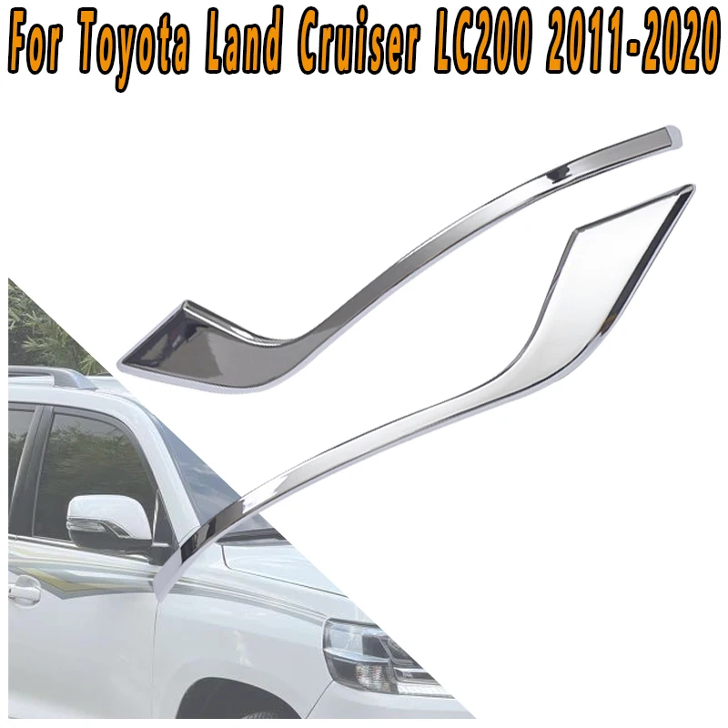 

For Toyota Land Cruiser LC200 2011 2012 2013 2014-2020 Car Rearview Mirror Trim Strip High Gloss Chrome Trim Sticker Accessories