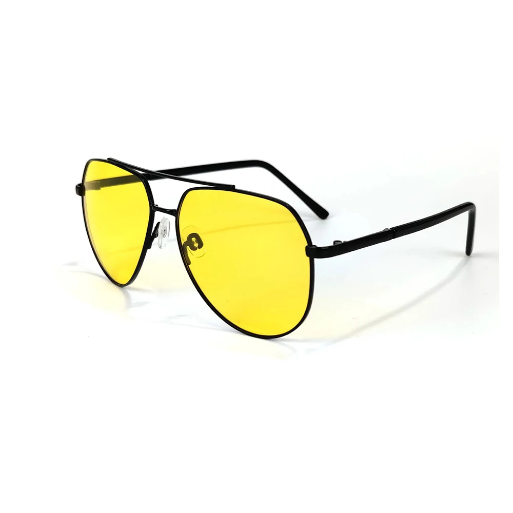 Поляризованные солнцезащитные очки пилота ночного видения для мужчин и женщин, модные классические винтажные дизайнерские желтые солнцезащитные очки Polaroid для вождения и рыбалки