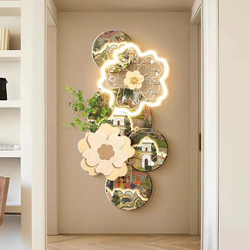 

Big Size Big Size Clock Wall Luxury Creative Xenomorph Design Fashion Wall Watch Aesthetic Metal Wall Art Horloge Home Decor