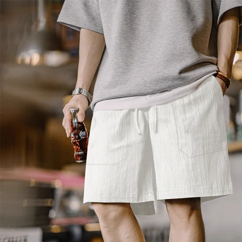 جديد الصيف فضفاض رجالي بلون السراويل خفيفة الوزن سراويل رياضية الرباط شورتات للبحر الرجال الركض السراويل الرياضية غير رسمية #2