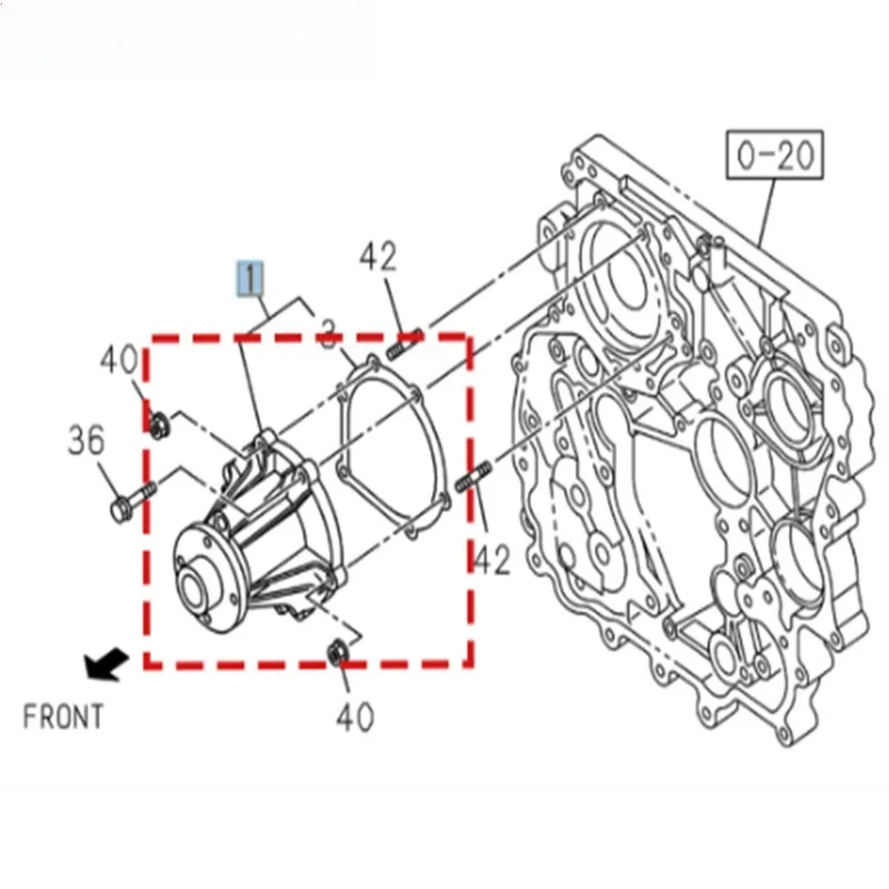 لمضخة مياه ايسوزو 1-87618471-0 محرك 4JJ1 8-98047688-4 قطع غيار ماكينات البناء #4