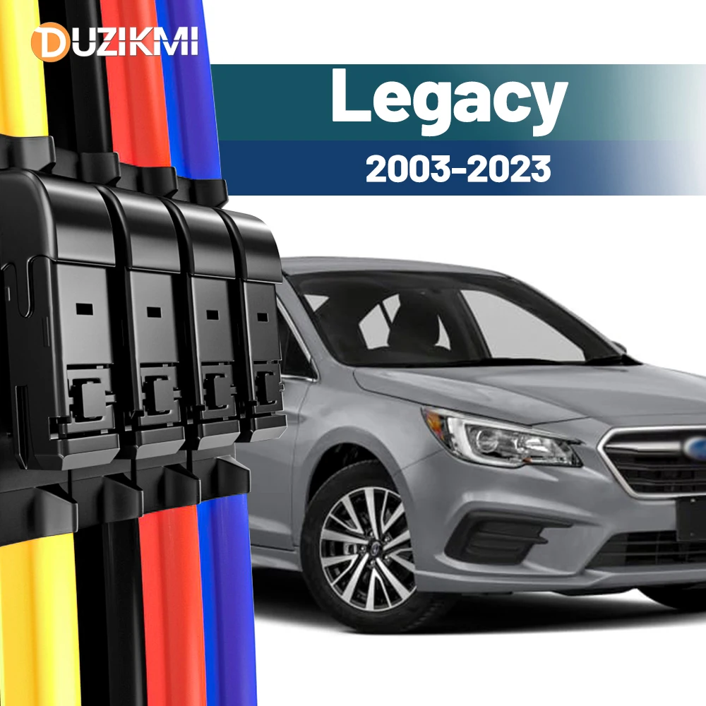 

For Subaru Legacy 2003-2023 2014 2015 2016 2017 2018 2019 2020 2021 2022 2pcs Front Windshield Windscreen Wiper Blades Red Blue