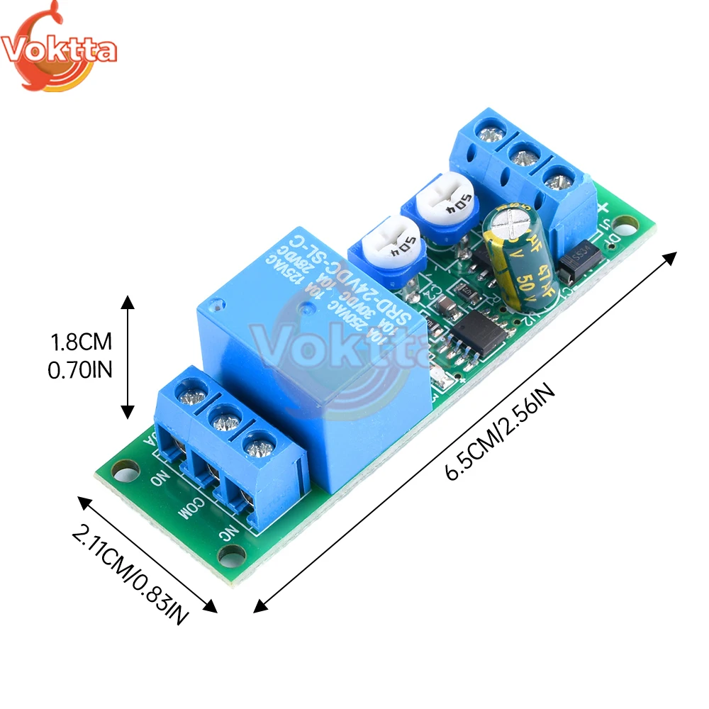 Double Delay Relay Module Delay On and Delay Off Trigger Control Switch Relay Module Adjustable Relay Power Supply Control Board