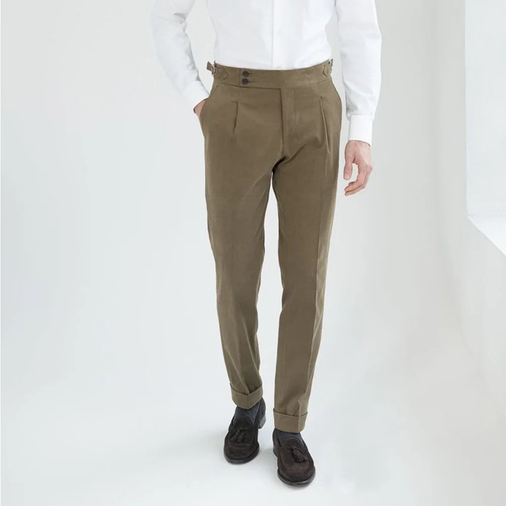 

Classic Men's Pants for Man Business Polyester Straight-Leg Solid Color Casual Trousers Work Trouser Tailoring Clothing