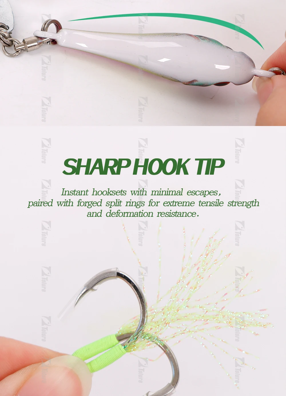 TOLU Neue 40g 60g 80g Schnell Sinkende Hartmetall Jigs Japan Laser Haut Thunfisch Angeln Jig locken Salzwasser Mit Spule Haken – Detail 9