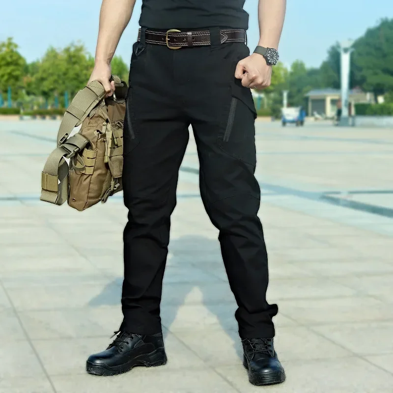 

Military Army Style Men’s High Quality Tactical Pants,9-Pockets Waterproof Cargo Pants,Combat&Fight Training SWAT Pants;