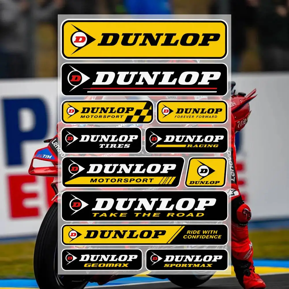 Dunlop Japanese Motorcycle Sticker Suitable for Motorcycle Body Reflective Car Sticker Helmet Decal