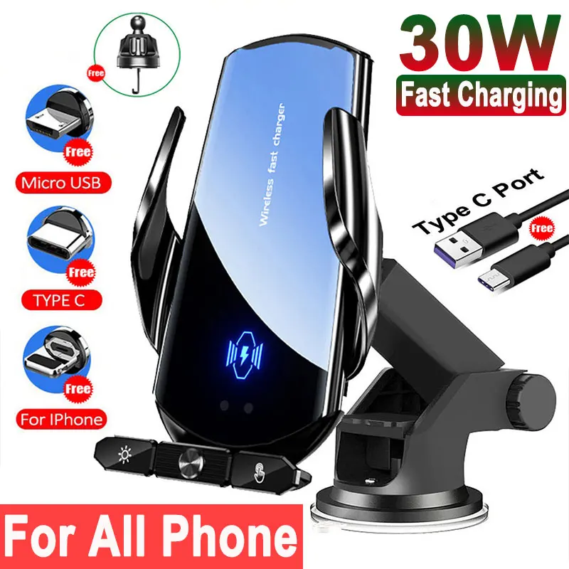 30W Car Wireless Charger Magnetic Air Vent Phone Holder Car Fast Charging Induction for iPhone 14 13 12 Pro Max Xiaomi Samsung