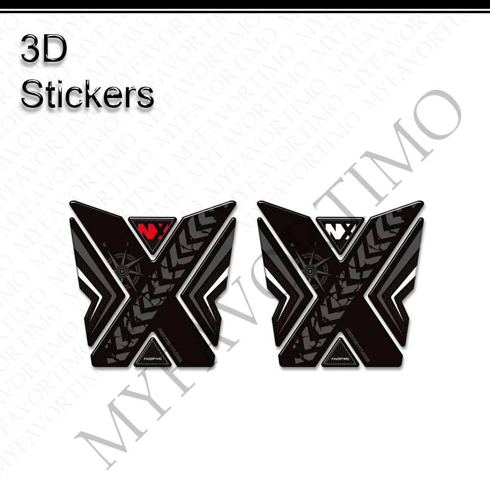 Para honda nx400 nx500 motocicleta tanque de óleo combustível aperto almofada joelho protetor adesivos decalques kit nx 400 nx 500 2024