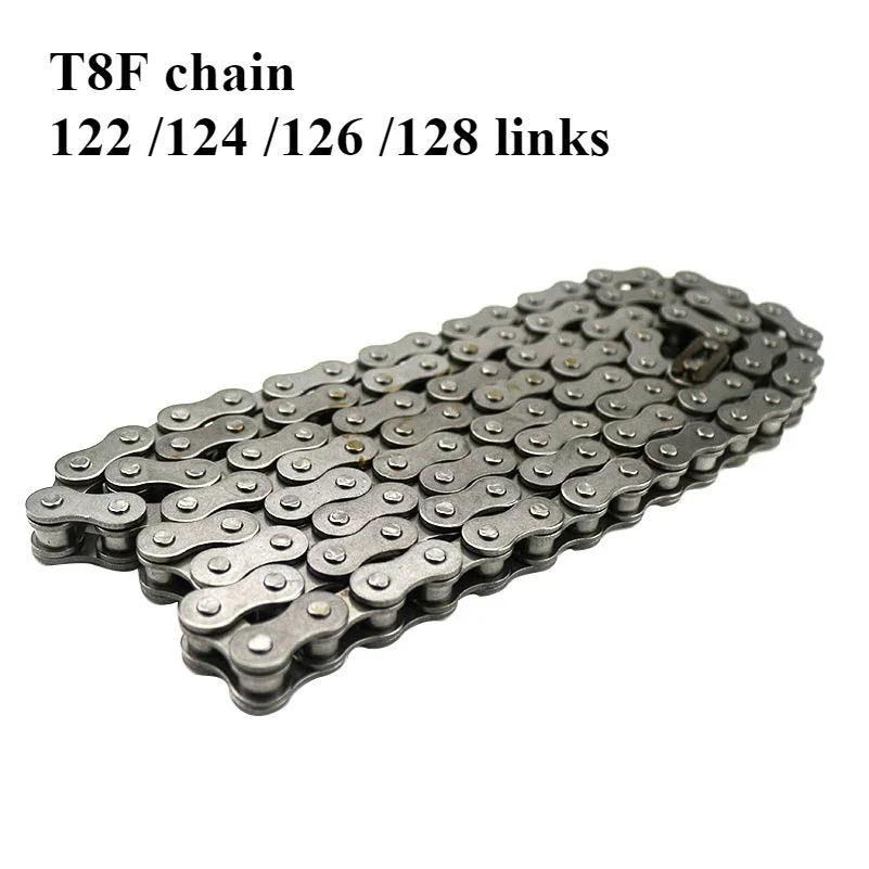 T8F Chain 122 /124 /126 /128 Links for Mini Dirt BIKE Quad ATV 47cc 49cc Minimoto Pocket Bikes