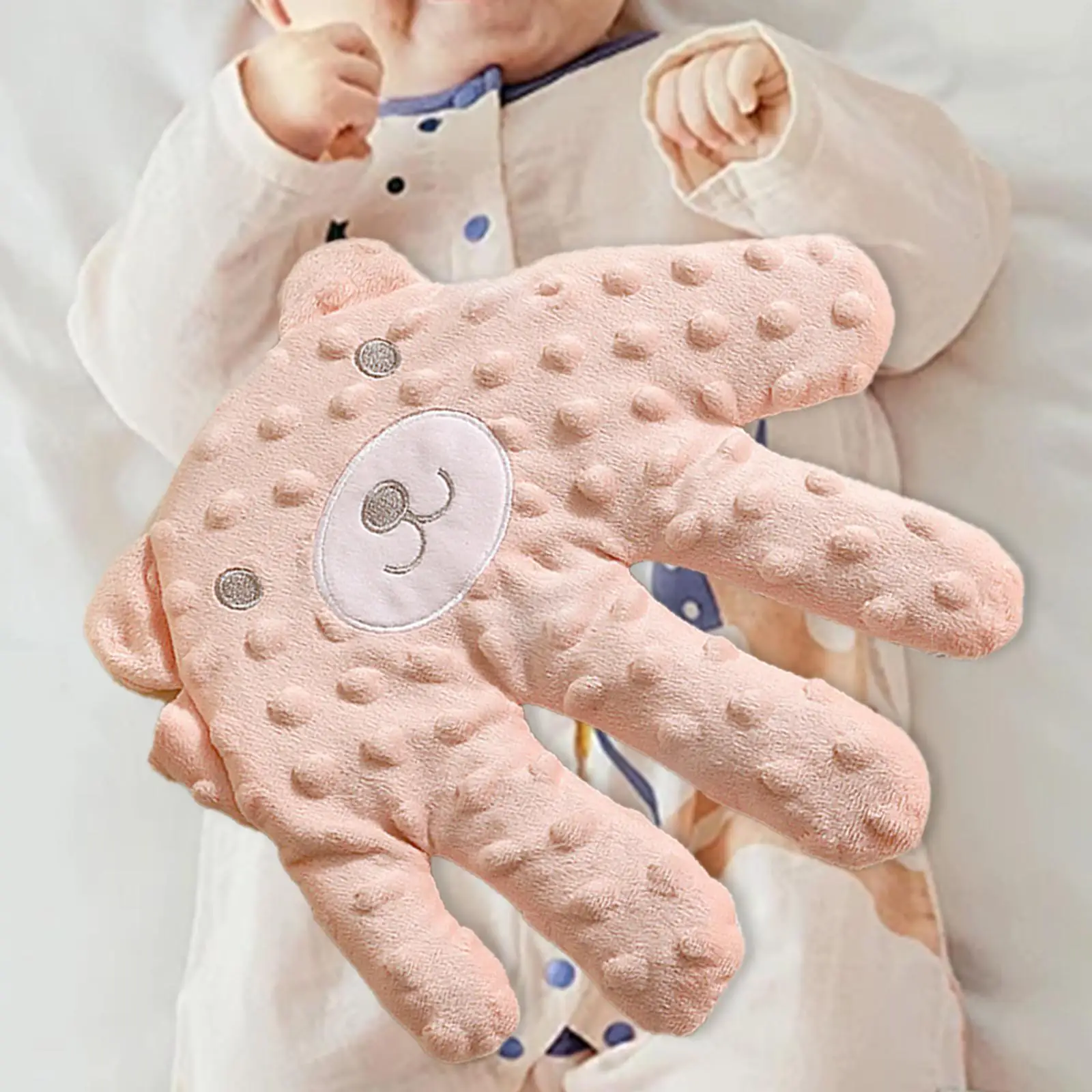 Baby Sleeping Palm Simulation Mother Palm Baby Sleep Automatic Beater for Infants Baby 1 2 3 Years Soft Soothing Hand Pillow